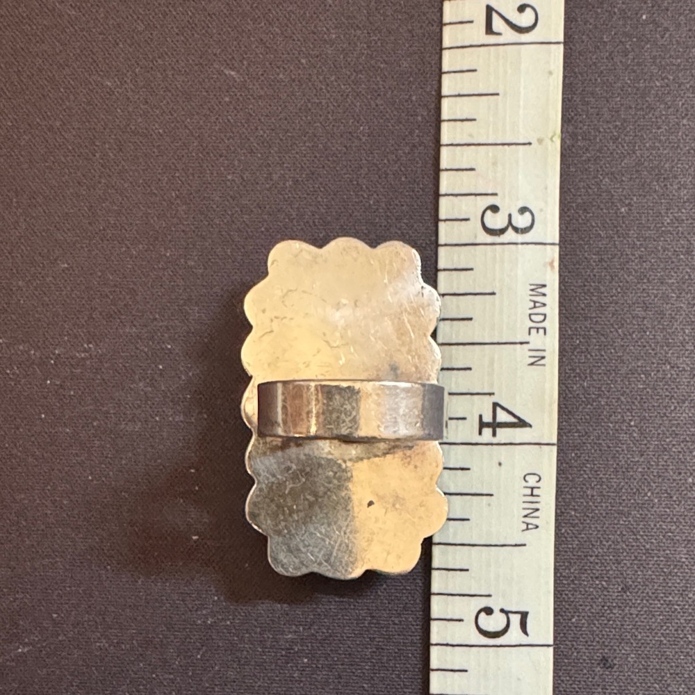 Elegant Mexican Silver Statement Ring - image 2